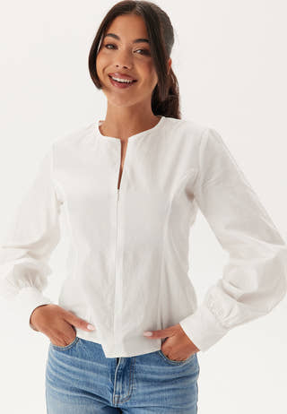 Zip Cotton Blouse