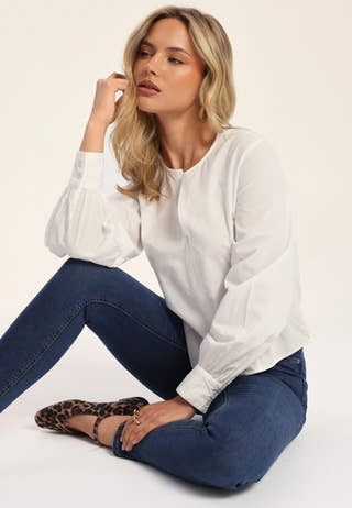 Zip Cotton Blouse