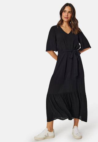 Butterfly Sleeve Viscose Dress