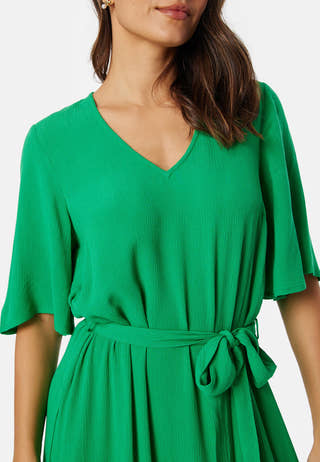 Butterfly Sleeve Viscose Dress