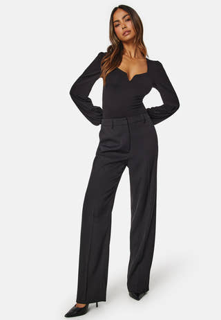 Square V-neck Long Sleeve Puff Top