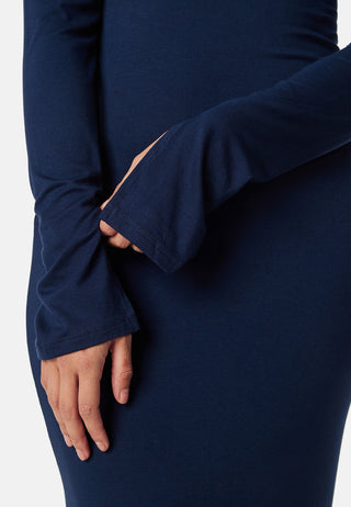 Square Neck L/S Maxi Dress