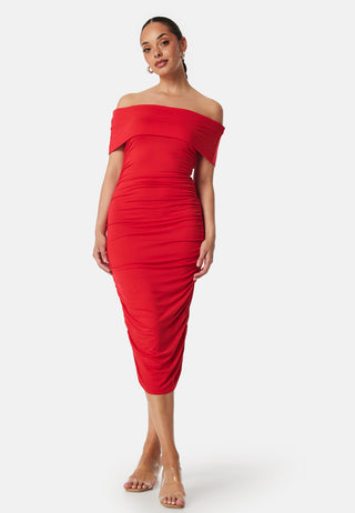 Off Shoulder Midi Dress