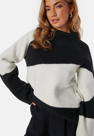 Funnel Neck Knitted Sweater