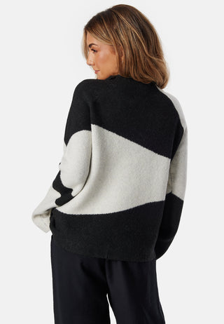 Funnel Neck Knitted Sweater