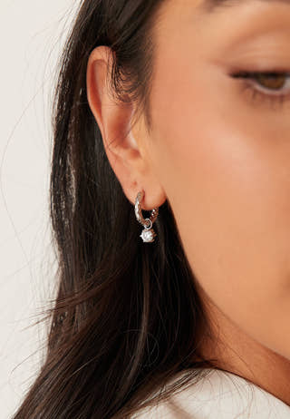Como Hoop Earring Crystal