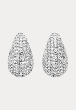 Corinne Crystal Earring Silver