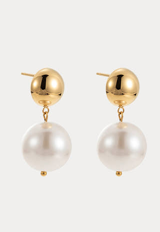 Jolie Pearl Earring, Gold