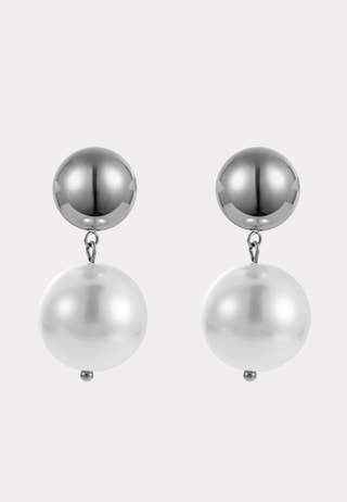 Jolie Pearl Earring, Steel