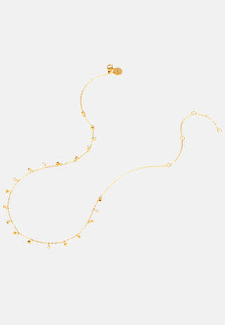 Necklace With Multi Crystal Charms