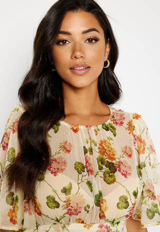 Chiffon Open Back Dress