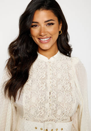 Lace Crochet Mini Dress