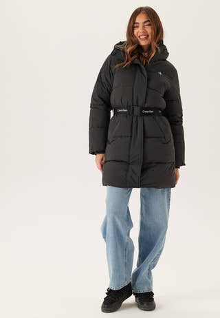 Belted Midweight Long Puffer