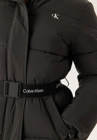 Belted Midweight Long Puffer