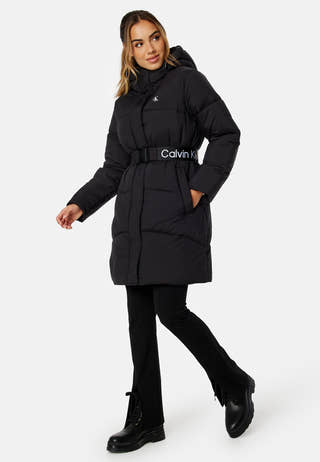 Logo Belt Long Puffer