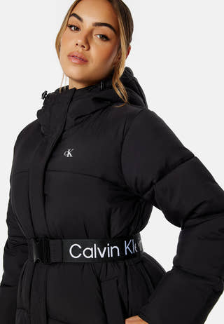 Logo Belt Long Puffer