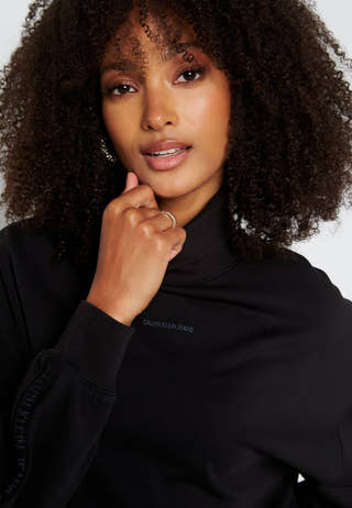 Logo Trim Roll Neck