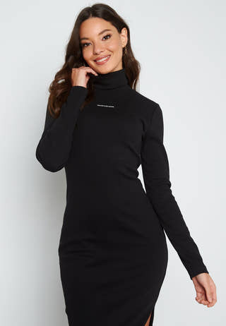Micro Branding Roll Neck Dress