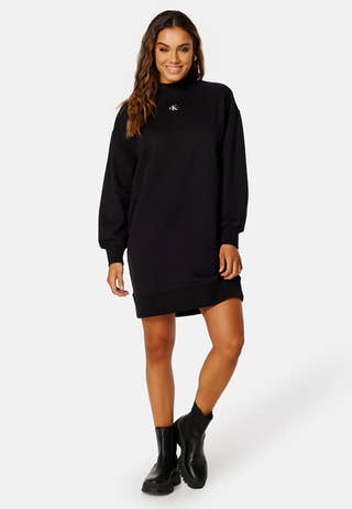 Micro Monologo Mock Neck Dress