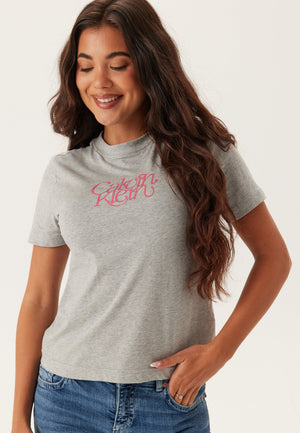 Ss Fitted Script Calvin Klein Te