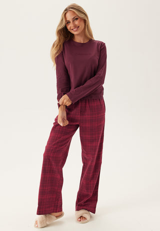 Ls Tee Flannel Pant Set