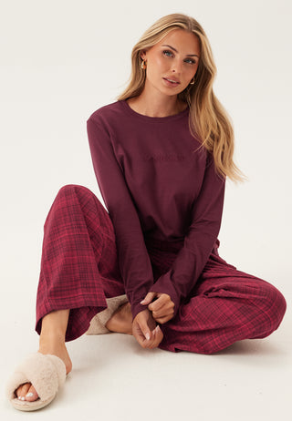 Ls Tee Flannel Pant Set