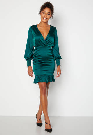 Alcine Wrap Flounce Dress
