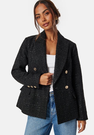 Double Breasted Bouclé Blazer