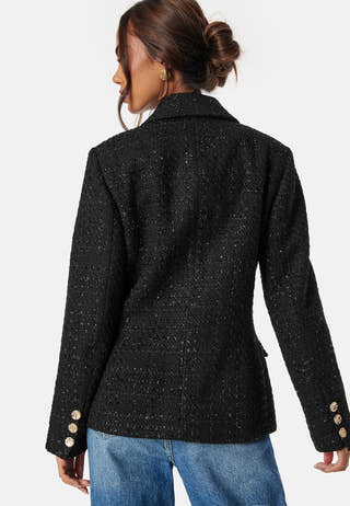 Double Breasted Bouclé Blazer