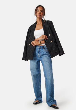 Double Breasted Bouclé Blazer