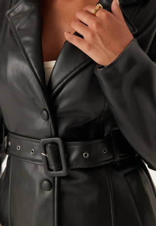 Faux Fur PU Jacket