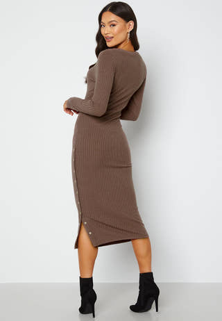 Flariana button midi dress