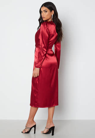 Lucie Satin Draped Dress