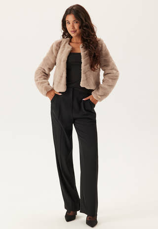 Short Party Faux Fur Jacket