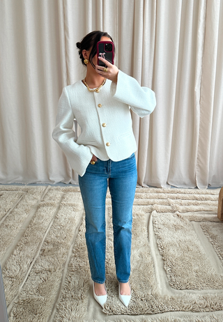 Wide Sleeve Bouclé Jacket