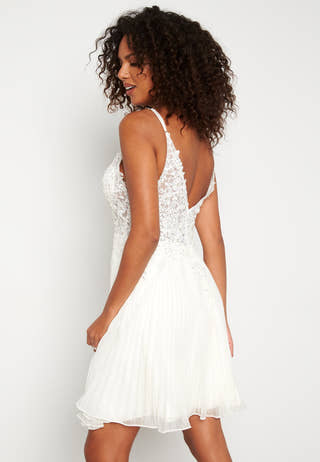 Glitter Plisse Dress