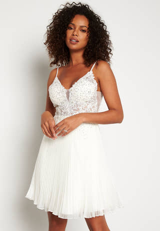 Glitter Plisse Dress