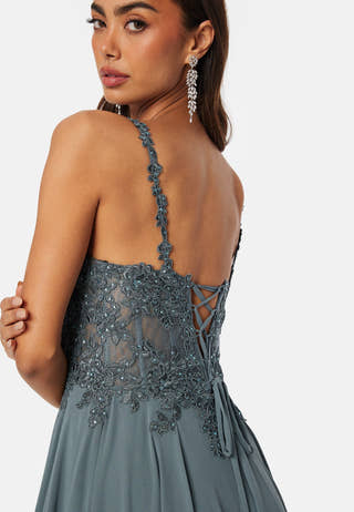 Chiffon Rhinestone Evening Dress