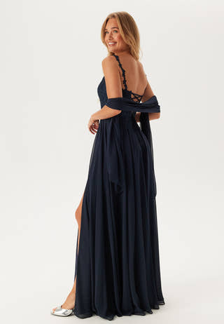 Chiffon Rhinestone Evening Dress