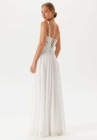 Chiffon Rhinestone Wedding Dress