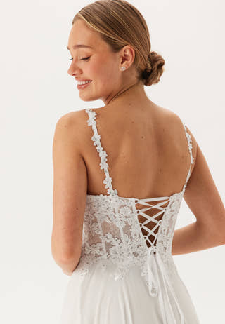 Chiffon Rhinestone Wedding Dress