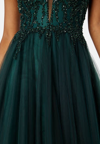 Tulle Back Lacing Evening Dress