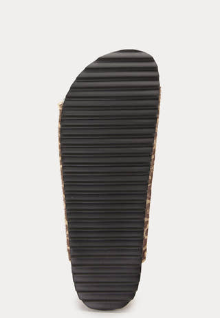 Leopard Two Buckle Sandal
