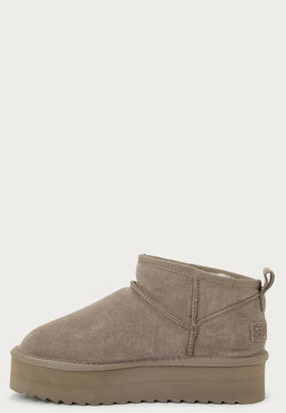 Platform Winter Boot In Suede