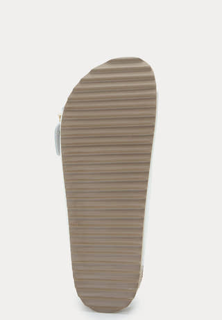 Two Buckle Sandal Nubuck Stras