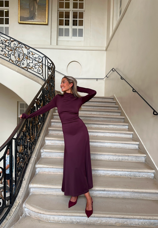 Ruched Long Dress