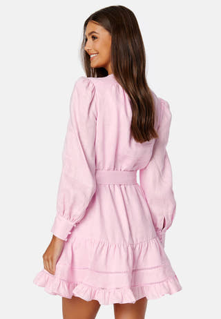 Amelia Button Up Linen Skater Mini