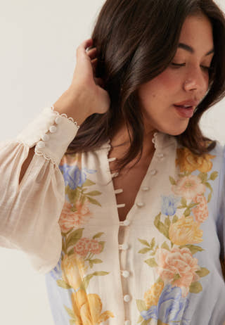 Christina Placement Print Midi