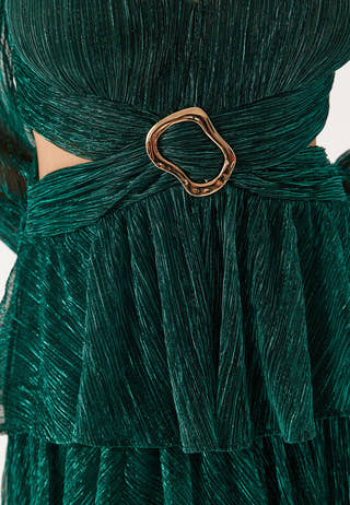 Donna Plisse Mini Dress
