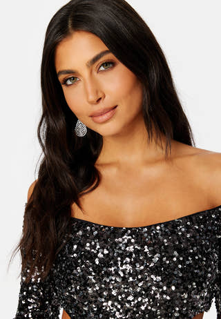 Farrah Sequin Cut Out Back Dress